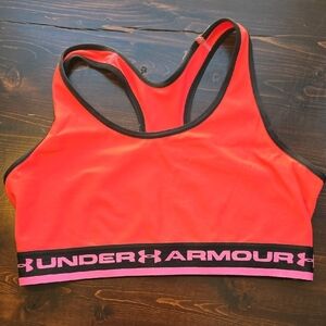 Under Armour Red Sports Bra Racerback Moisture-Wicking